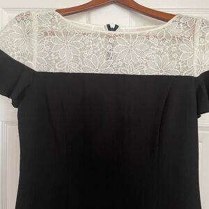 Karl Lagerfeld lace shoulder dress with black dress